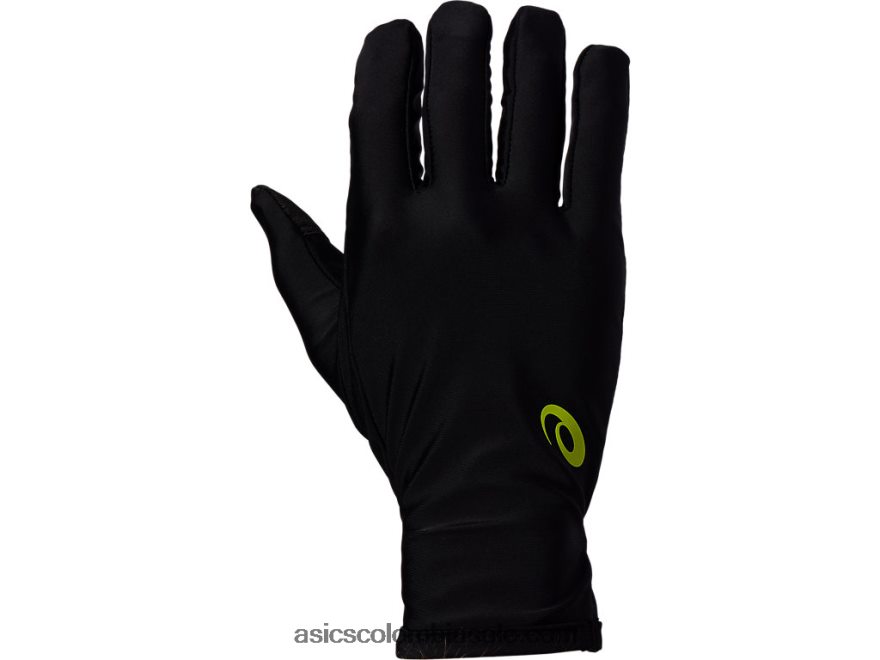 Asics guantes unisex para correr rendimiento negro/ralladura de lima 20X82N257