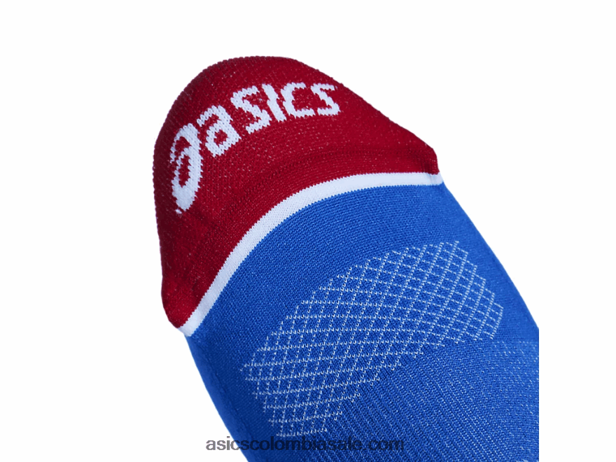 Asics calcetines de tripulación ee. azul eléctrico/rojo eléctrico 20X82N1288