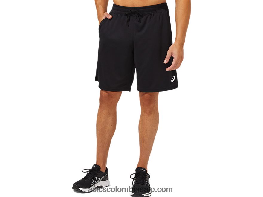 hombres Asics 10in núcleo corto rendimiento negro 20X82N2091