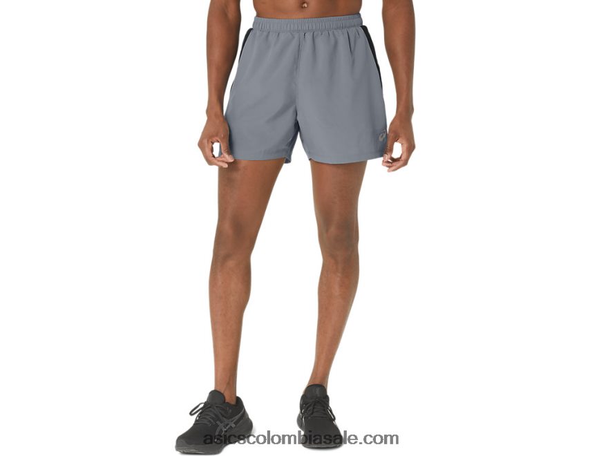 hombres Asics 5in pr lyte short 2.0 hoja de roca/rendimiento negro 20X82N293