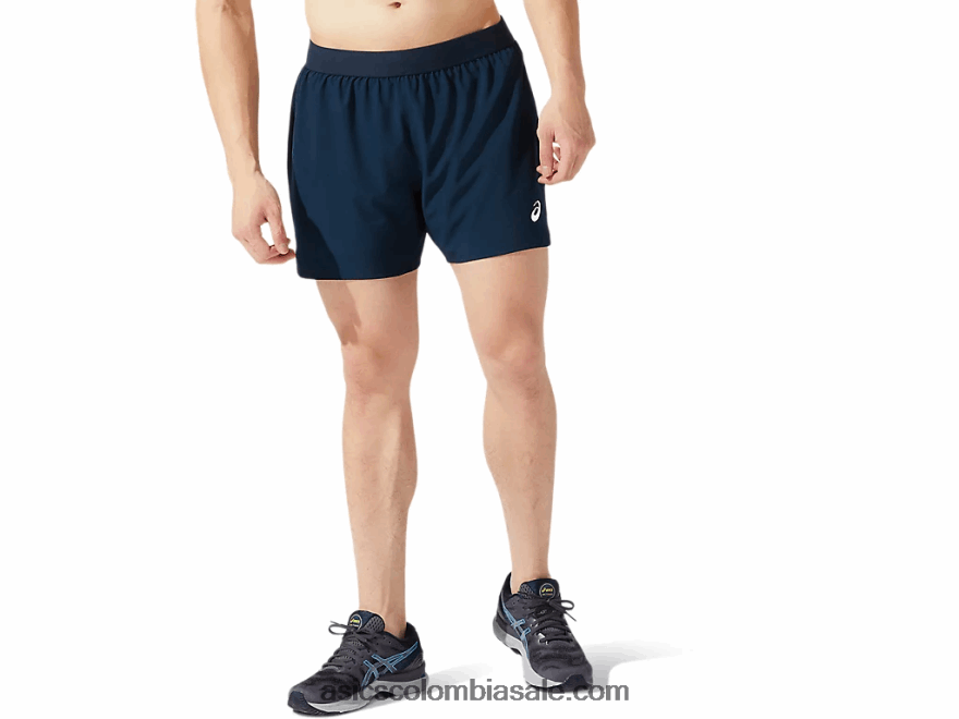 hombres Asics camino 2-n-1 5en resumen azul francés 20X82N1957