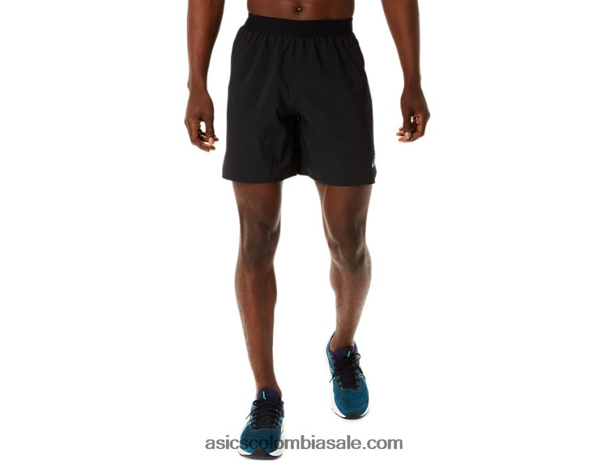 hombres Asics camino 2-n-1 7en resumen negro rendimiento/gris portador 20X82N1082