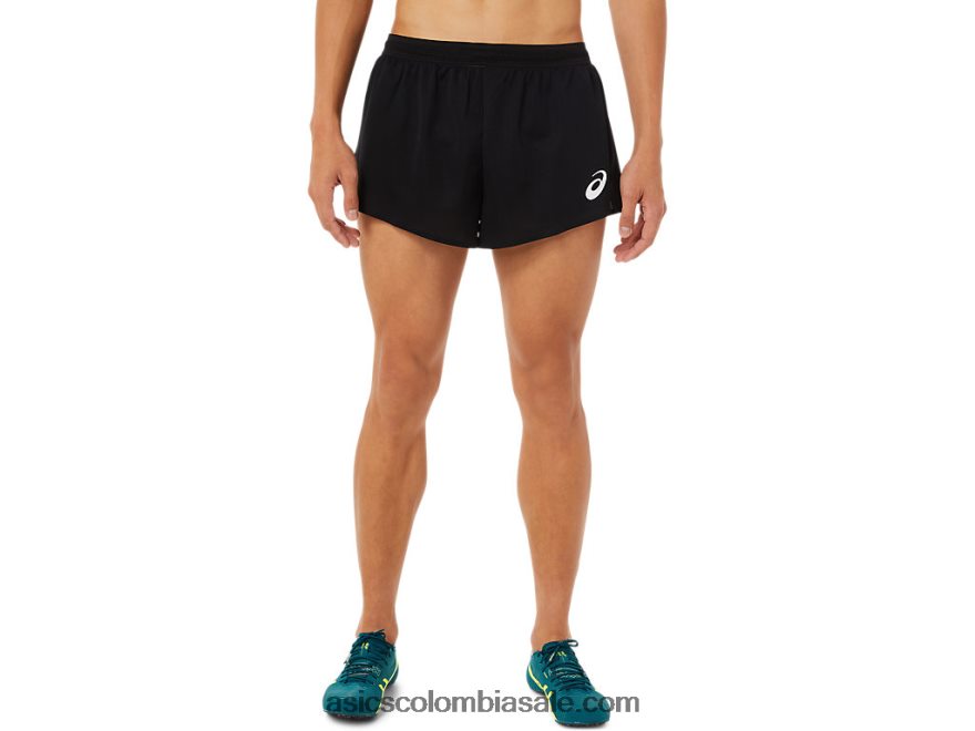 hombres Asics corto de punto ligero rendimiento negro 20X82N1446