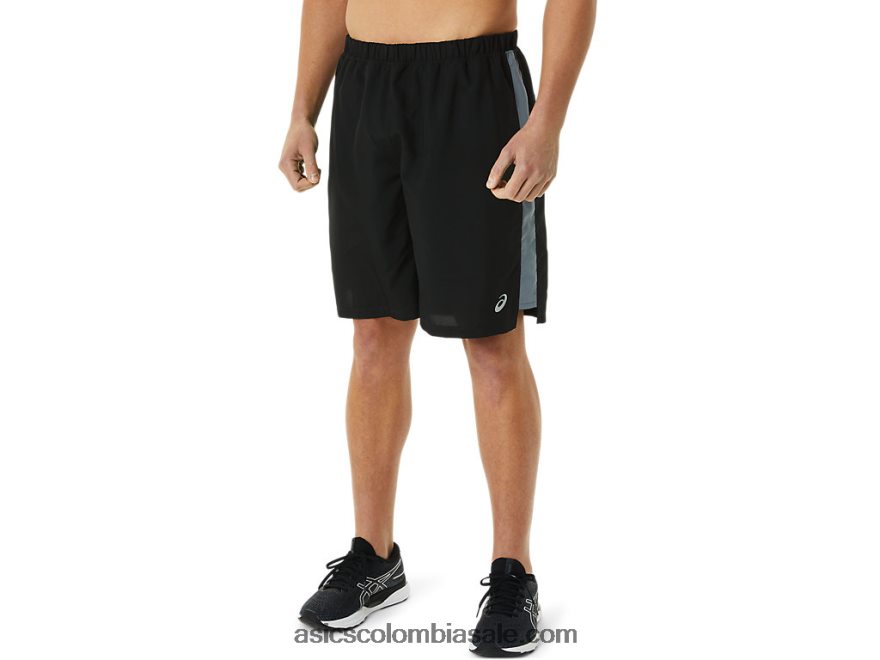 hombres Asics listo para usar 9in corto rendimiento negro 20X82N936