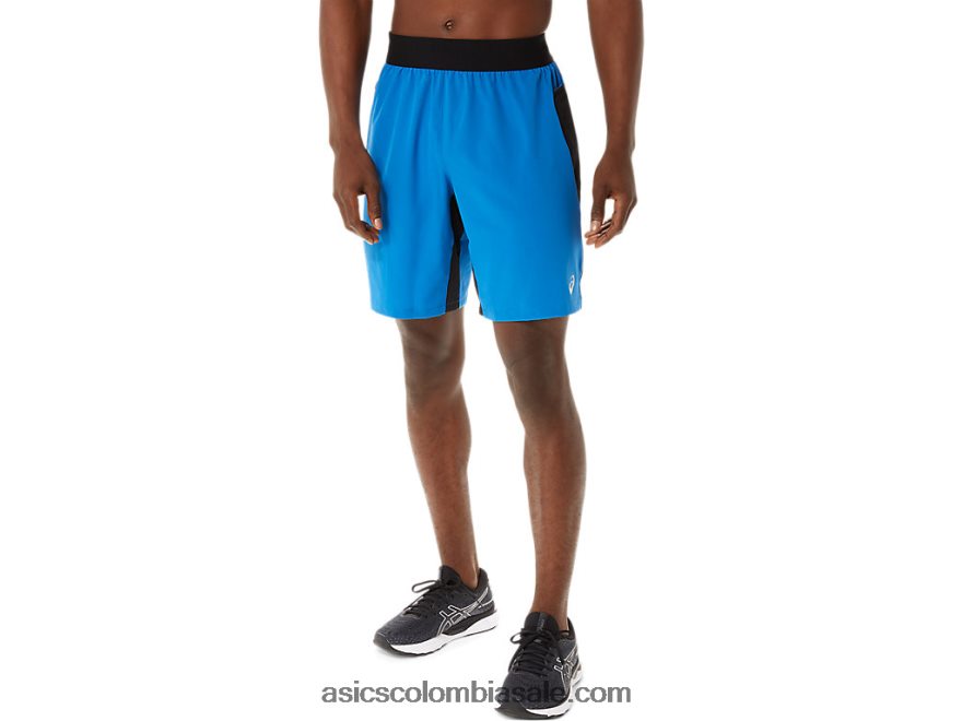 hombres Asics mezclador de 9 pulgadas corto Lake drive/negro rendimiento 20X82N1409