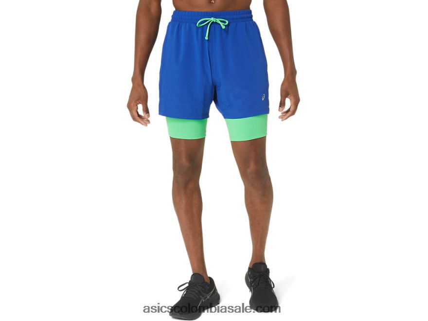 hombres Asics nuevo fuerte reutilizado correr corto real/pista 20X82N20
