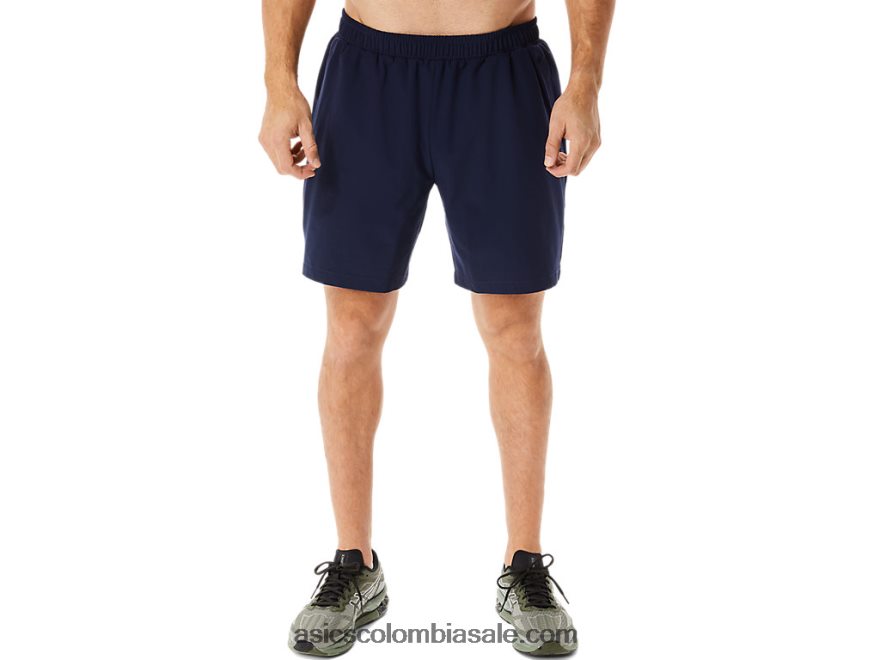 hombres Asics pantalón corto tejido de 7 pulgadas medianoche 20X82N968