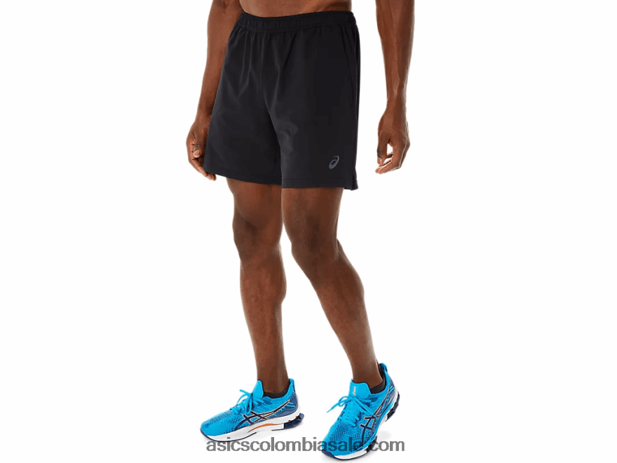 hombres Asics pantalones cortos híbridos de 7 pulgadas rendimiento negro 20X82N122