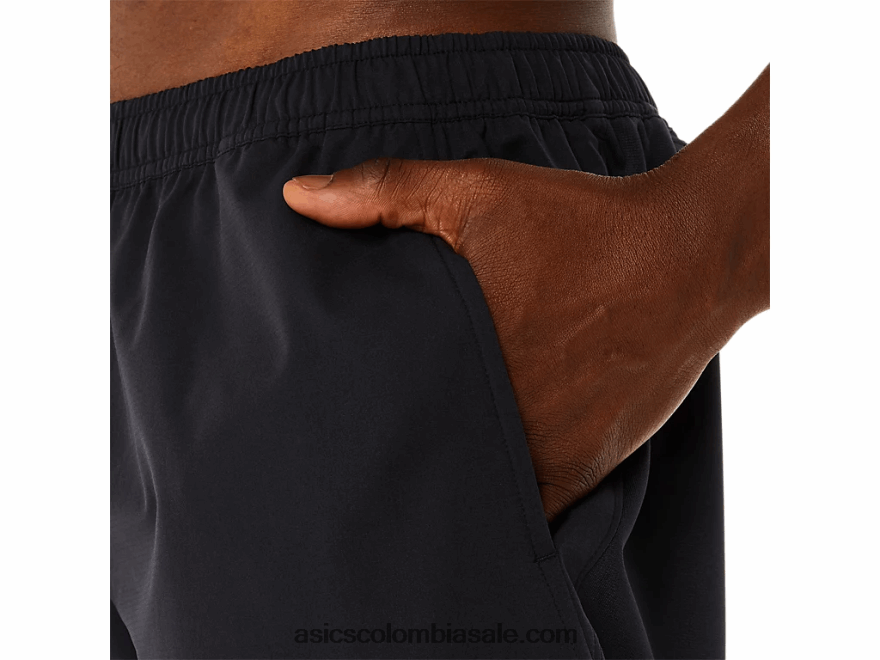 hombres Asics pantalones cortos híbridos de 7 pulgadas rendimiento negro 20X82N122
