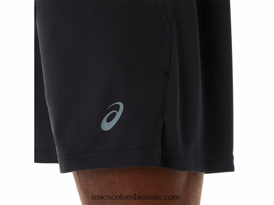 hombres Asics pantalones cortos híbridos de 7 pulgadas rendimiento negro 20X82N122