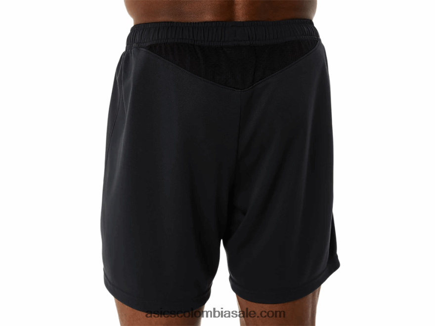 hombres Asics pantalones cortos híbridos de 7 pulgadas rendimiento negro 20X82N122