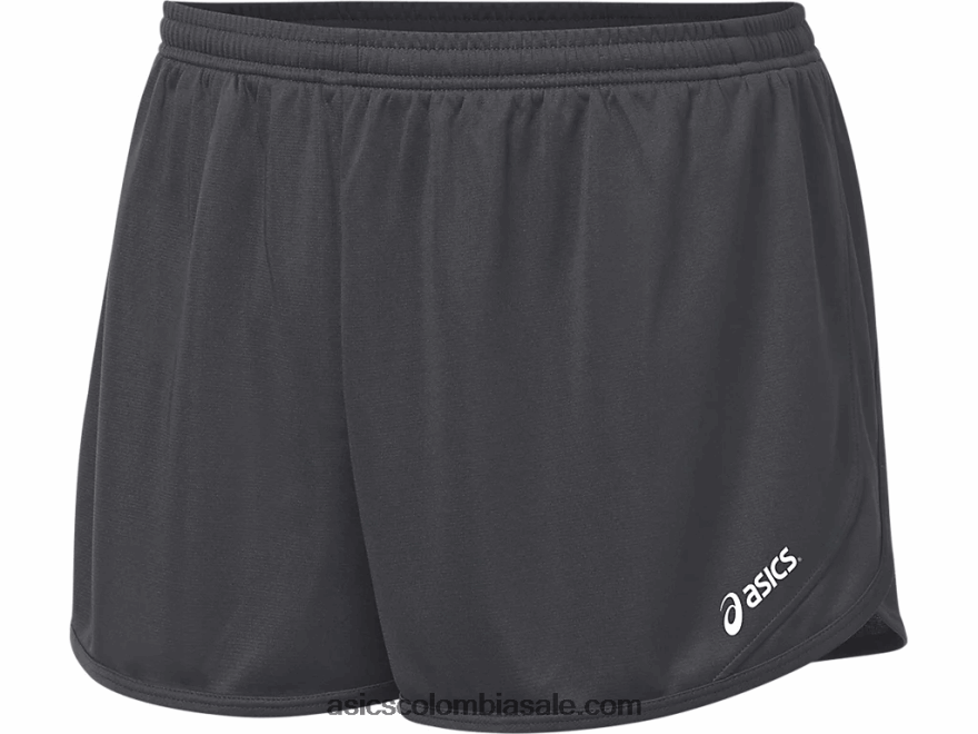 hombres Asics rival ii 1/2 partido corto gris acero 20X82N318