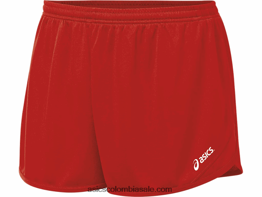 hombres Asics rival ii 1/2 partido corto rojo 20X82N323