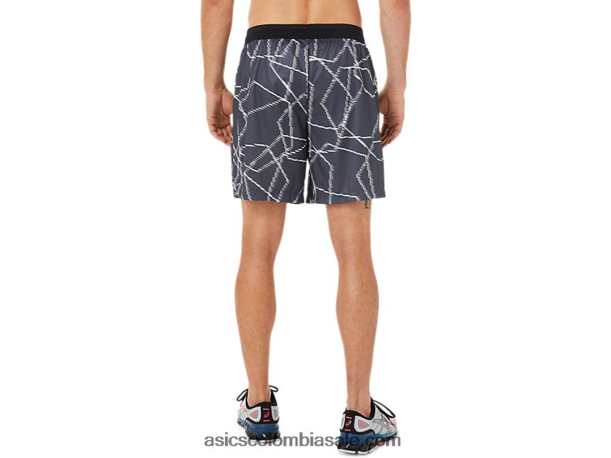 hombres Asics shorts con estampado integral de temporada transportador gris 20X82N1436