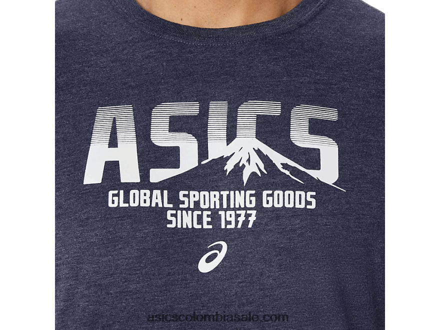 hombres Asics 1977 mtn camiseta brezo chaquetón 20X82N2036