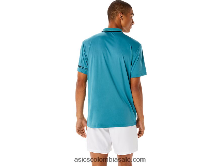 hombres Asics camisa polo pino brumoso 20X82N1117