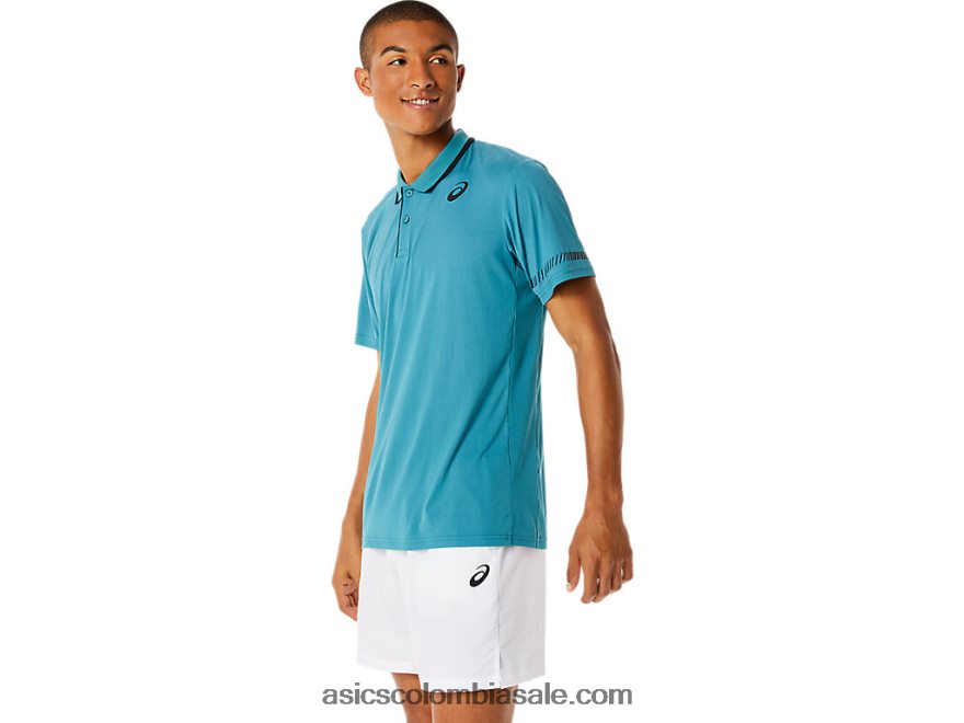 hombres Asics camisa polo pino brumoso 20X82N1117