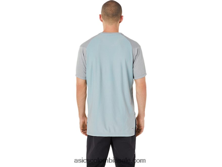 hombres Asics camiseta actibreeze de jacquard de manga corta brezo de yeso 20X82N1515