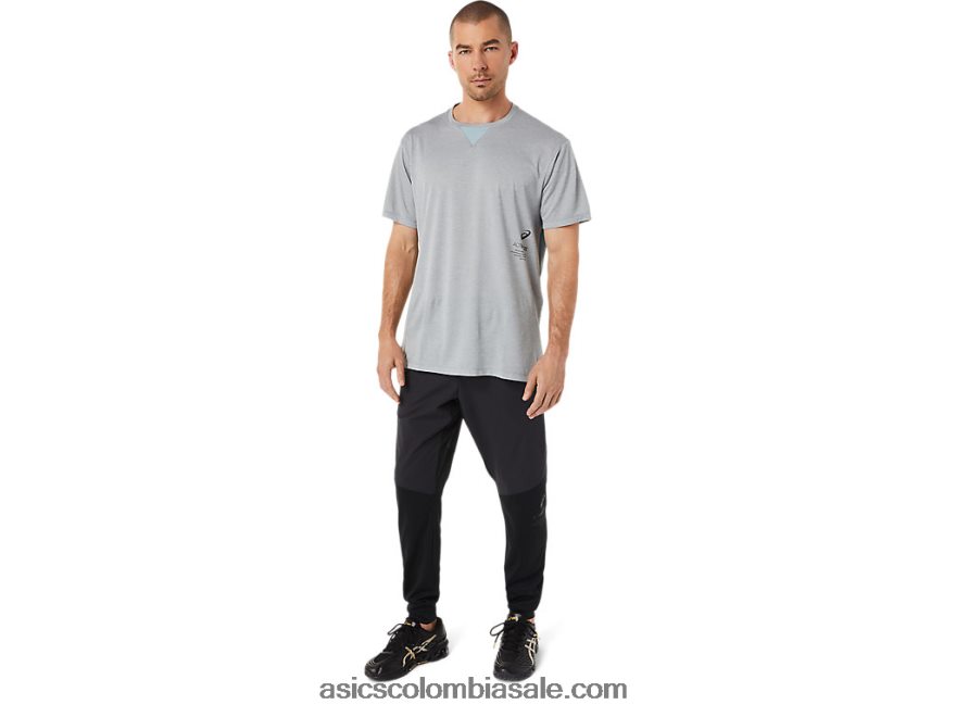 hombres Asics camiseta actibreeze de jacquard de manga corta brezo de yeso 20X82N1515