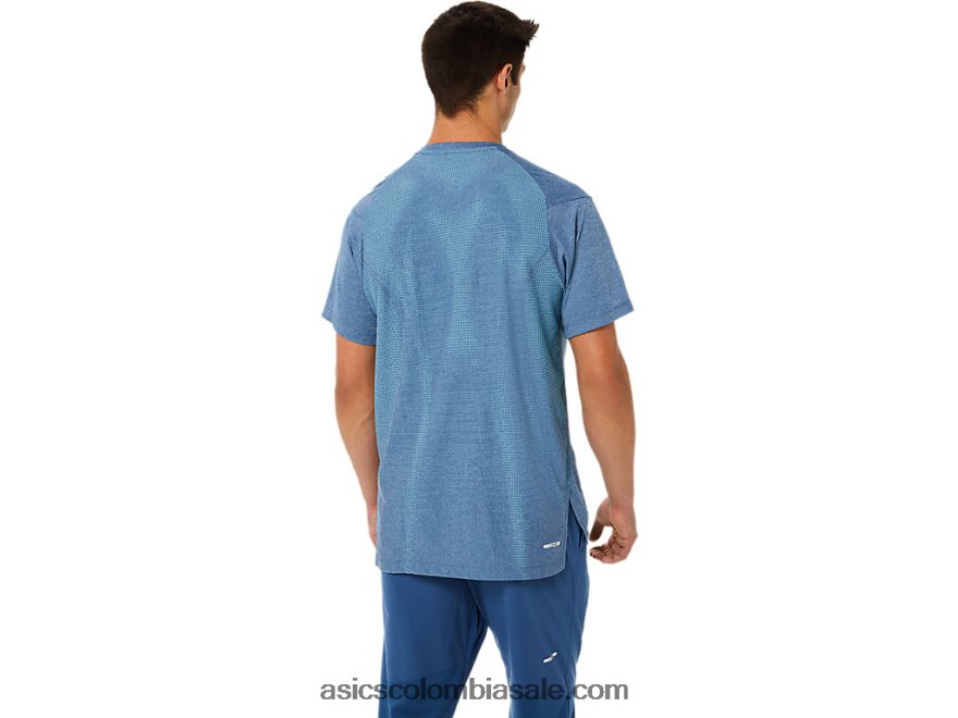 hombres Asics camiseta actibreeze de jacquard de manga corta gran tiburón brezo 20X82N1514