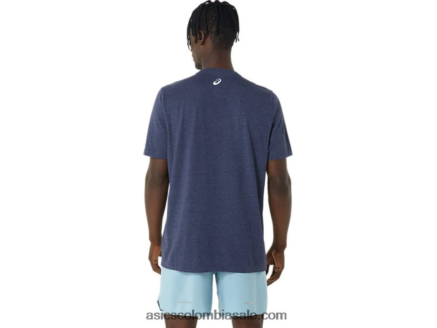 hombres Asics camiseta con eslogan de hibisco brezo chaquetón 20X82N1045