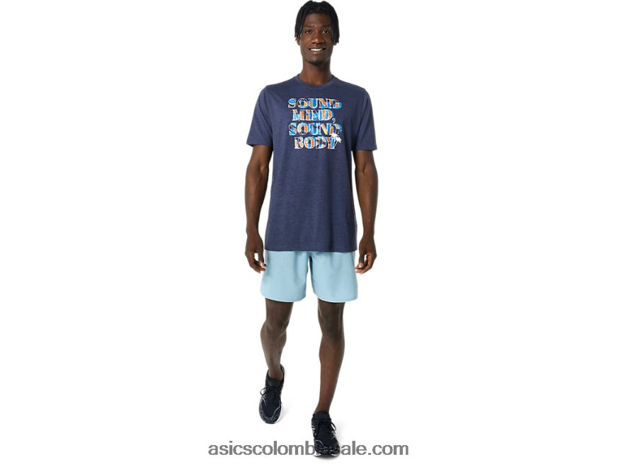 hombres Asics camiseta con eslogan de hibisco brezo chaquetón 20X82N1045