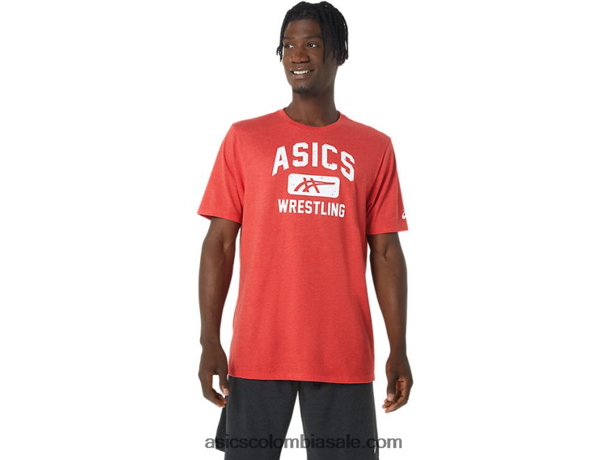 hombres Asics camiseta con gráfico de lucha libre unisex brezo rojo clásico 20X82N848