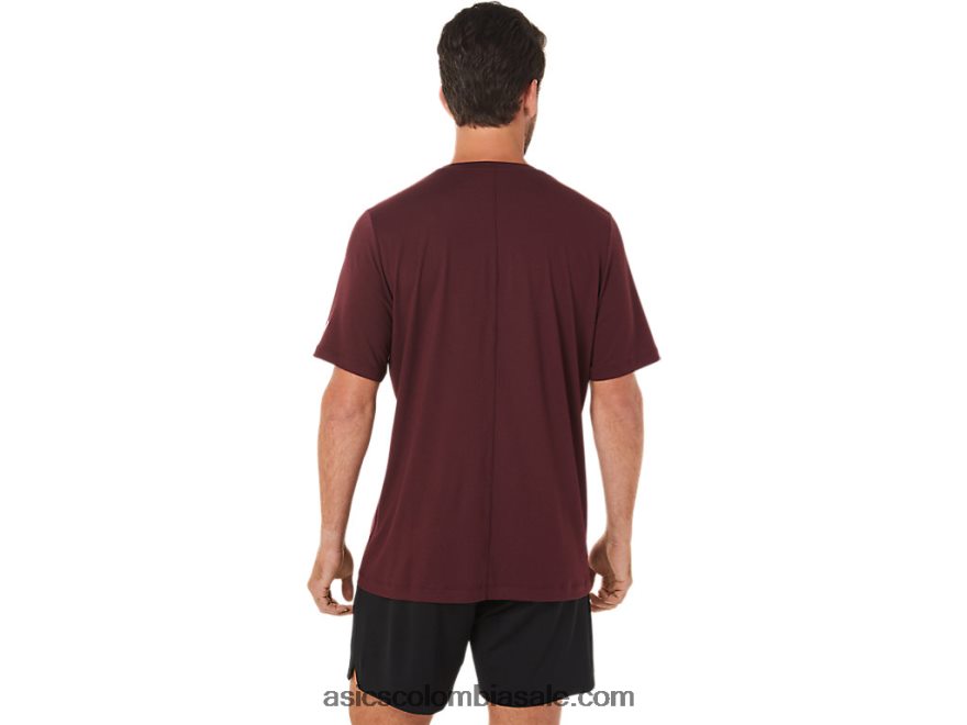 hombres Asics camiseta de manga corta hthr tech Brezo profundo de Marte 20X82N1703