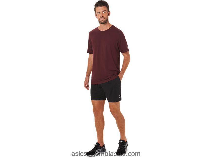 hombres Asics camiseta de manga corta hthr tech Brezo profundo de Marte 20X82N1703