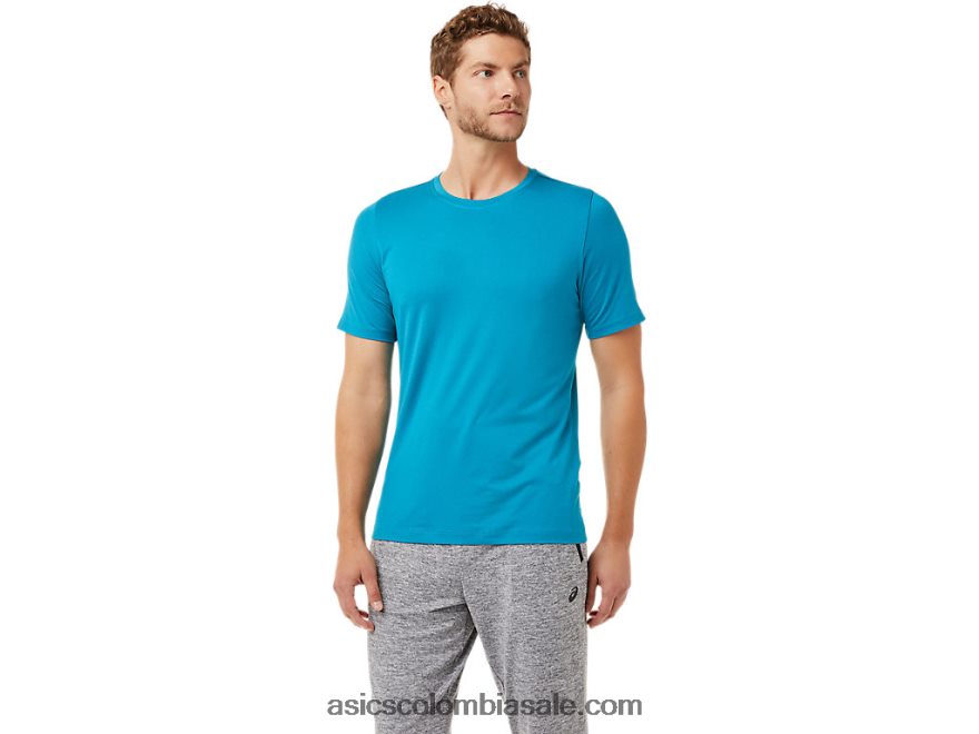 hombres Asics camiseta de manga corta hthr tech azul turquesa 20X82N2035