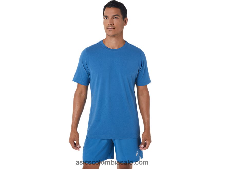 hombres Asics camiseta de manga corta hthr tech brezo azul 20X82N1055