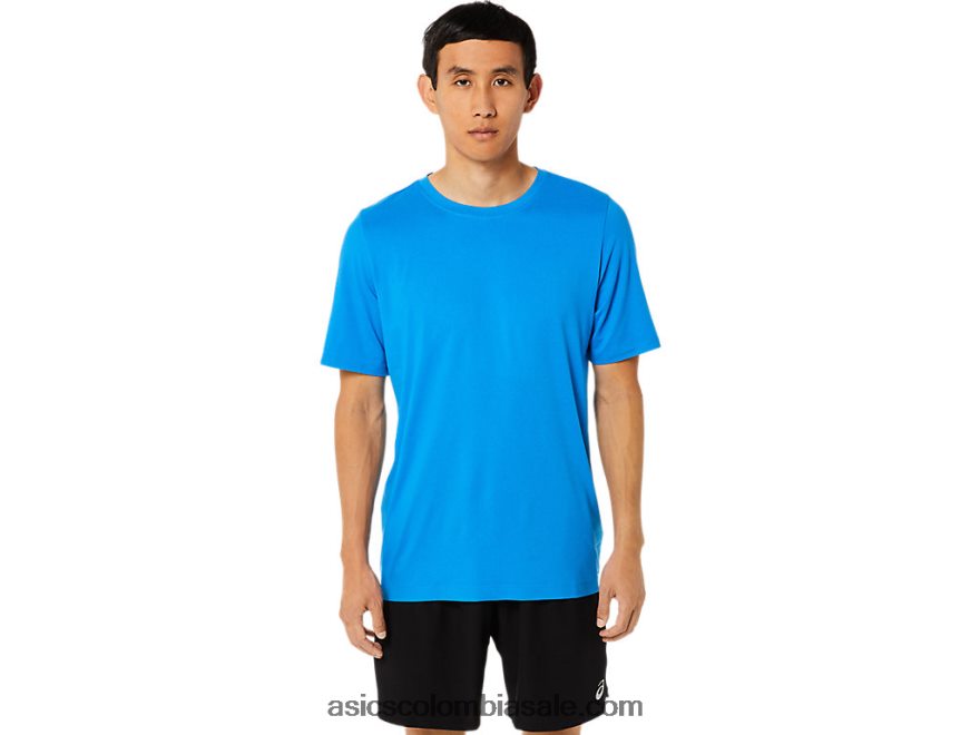 hombres Asics camiseta de manga corta hthr tech brezo azul eléctrico 20X82N1710