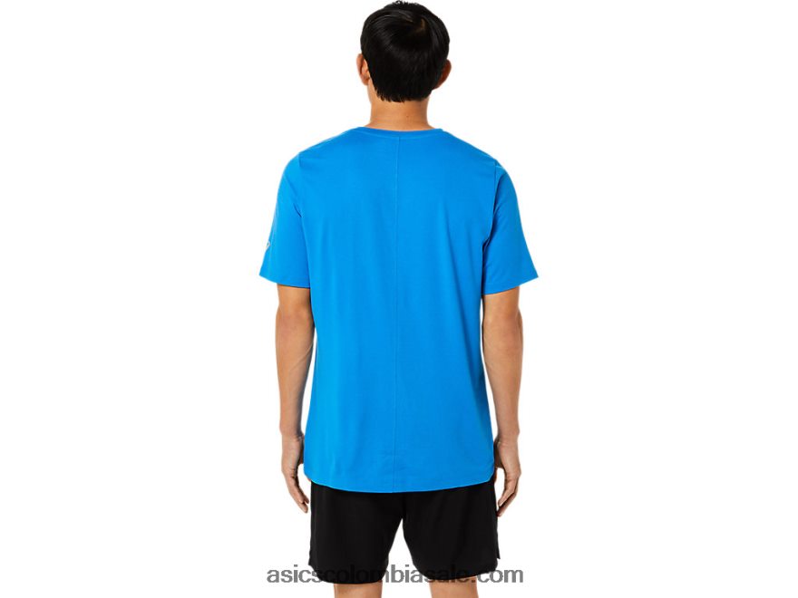 hombres Asics camiseta de manga corta hthr tech brezo azul eléctrico 20X82N1710