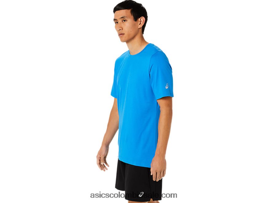 hombres Asics camiseta de manga corta hthr tech brezo azul eléctrico 20X82N1710