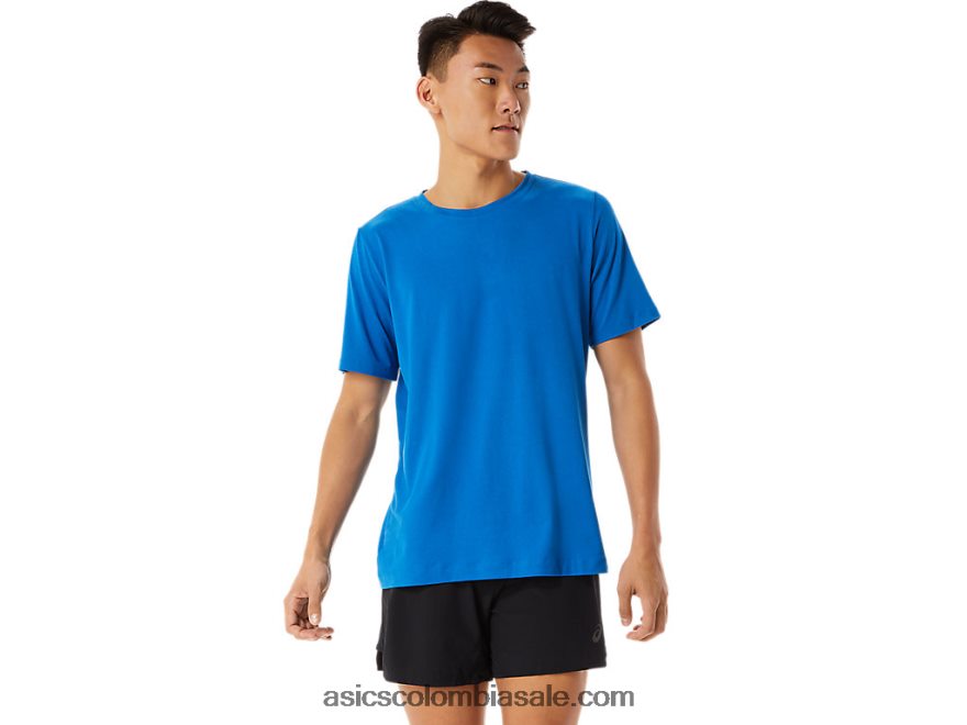 hombres Asics camiseta de manga corta hthr tech brezo azul francés 20X82N1361