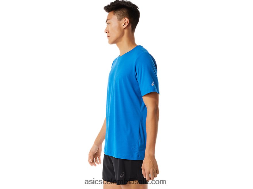 hombres Asics camiseta de manga corta hthr tech brezo azul francés 20X82N1361