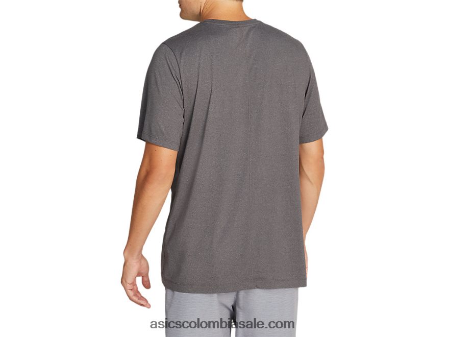hombres Asics camiseta de manga corta hthr tech brezo gris oscuro 20X82N2033