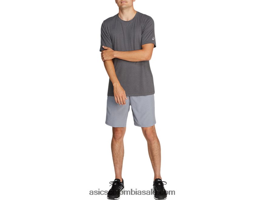 hombres Asics camiseta de manga corta hthr tech brezo gris oscuro 20X82N2033