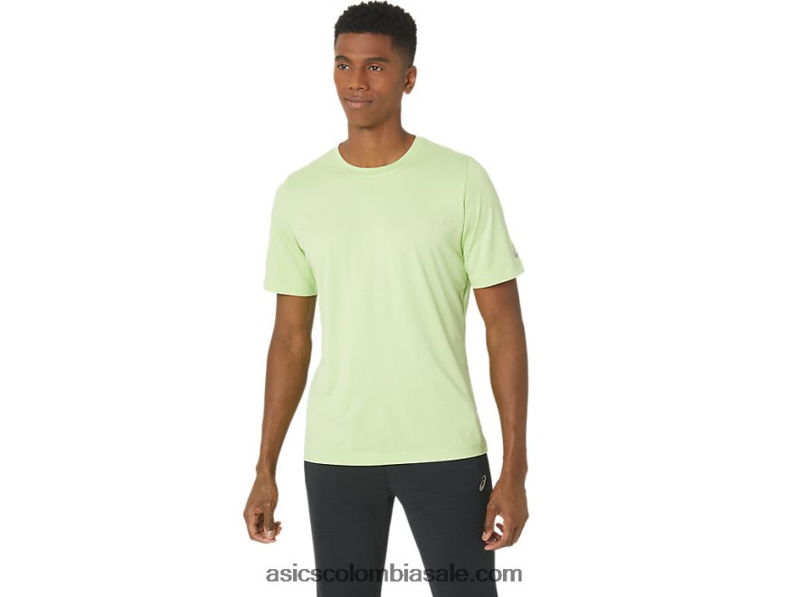 hombres Asics camiseta de manga corta hthr tech brezo verde lima 20X82N16