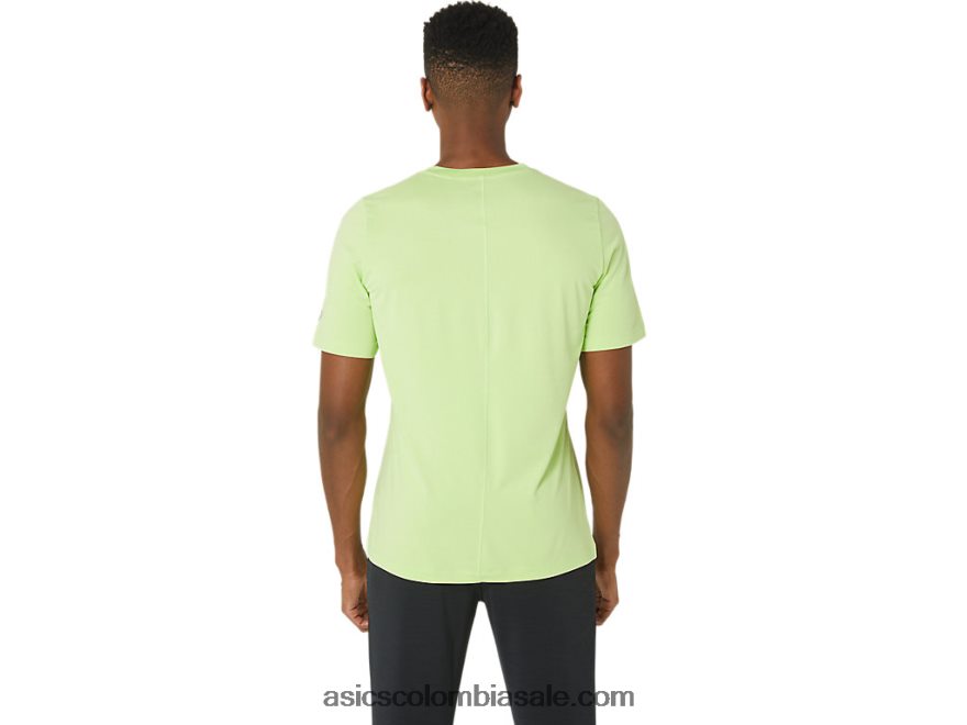hombres Asics camiseta de manga corta hthr tech brezo verde lima 20X82N16