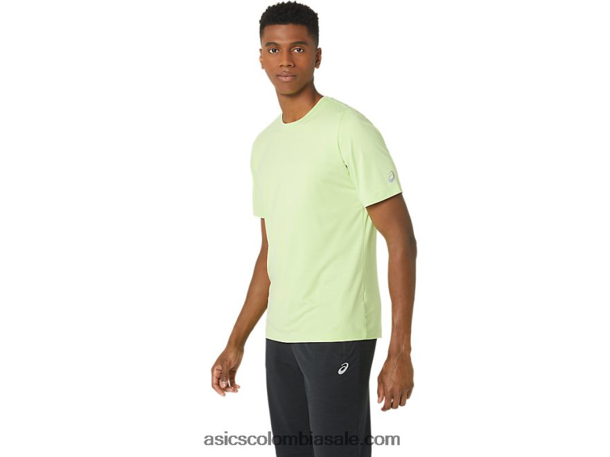 hombres Asics camiseta de manga corta hthr tech brezo verde lima 20X82N16
