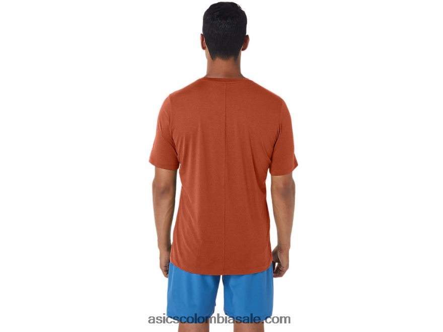 hombres Asics camiseta de manga corta hthr tech especias latte brezo 20X82N163