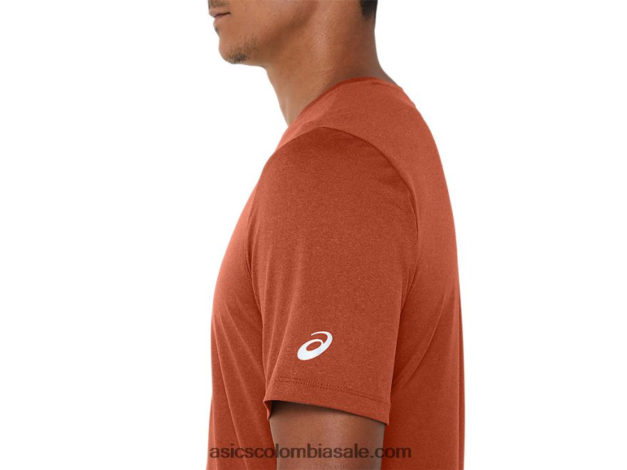 hombres Asics camiseta de manga corta hthr tech especias latte brezo 20X82N163