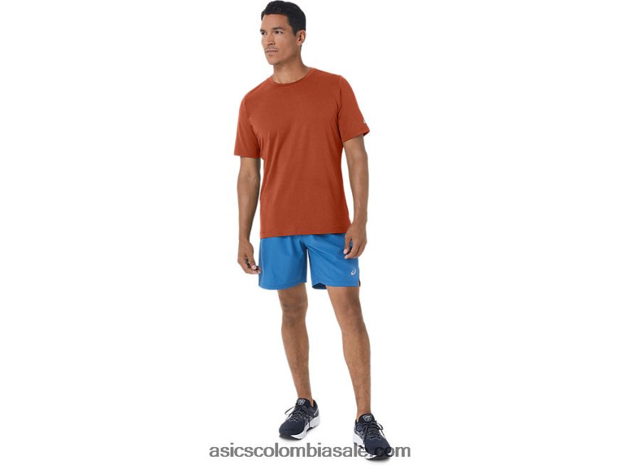 hombres Asics camiseta de manga corta hthr tech especias latte brezo 20X82N163