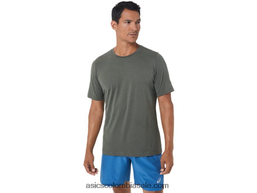 hombres Asics camiseta de manga corta hthr tech manto verde brezo 20X82N1049