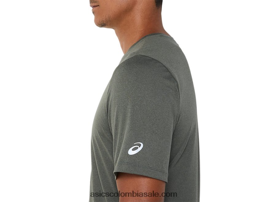 hombres Asics camiseta de manga corta hthr tech manto verde brezo 20X82N1049
