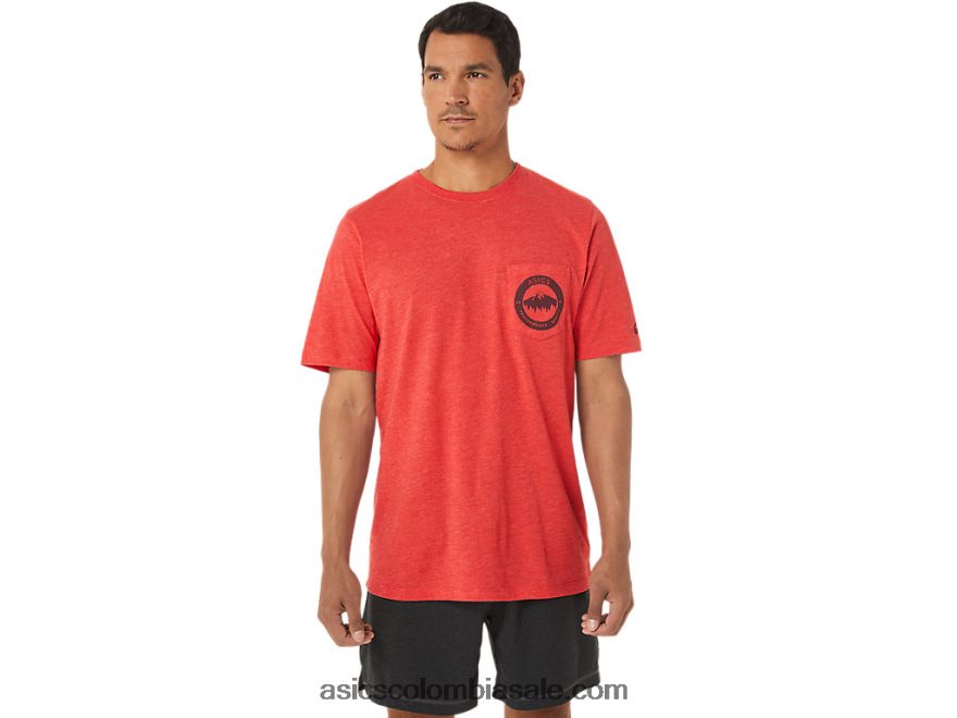 hombres Asics camiseta de montaña de 1977 brezo rojo clásico 20X82N890
