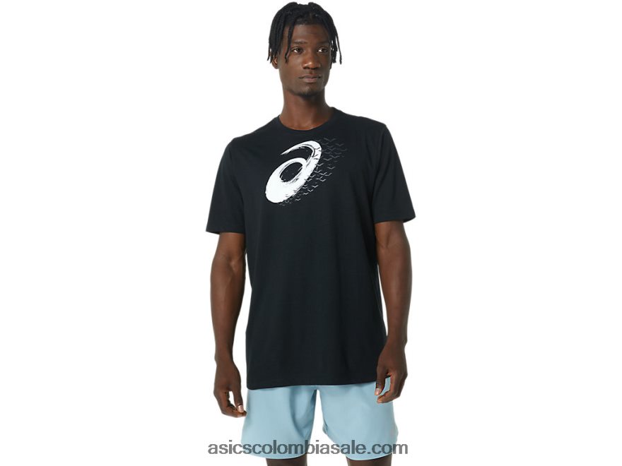 hombres Asics camiseta de murciélagos de halloween rendimiento negro 20X82N861