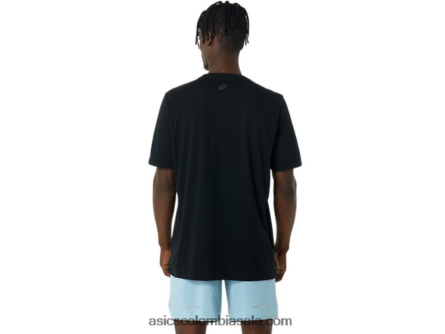 hombres Asics camiseta de murciélagos de halloween rendimiento negro 20X82N861