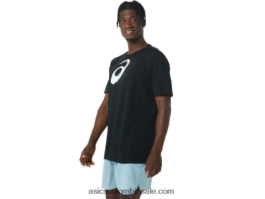 hombres Asics camiseta de murciélagos de halloween rendimiento negro 20X82N861